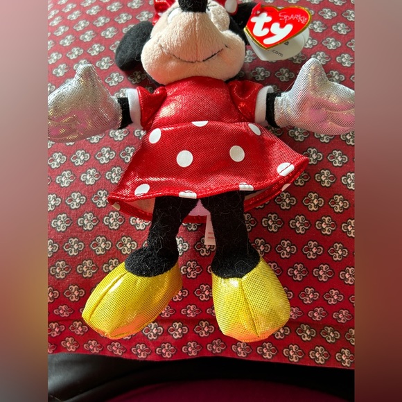 Disney TY Sparkle Minnie Mouse The Beanie Babies Collection NWT - Picture 11 of 12